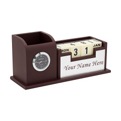 Wooden pen stand with name engrave